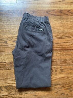 COVE Men's Elastic Waist Pants in charcoal
